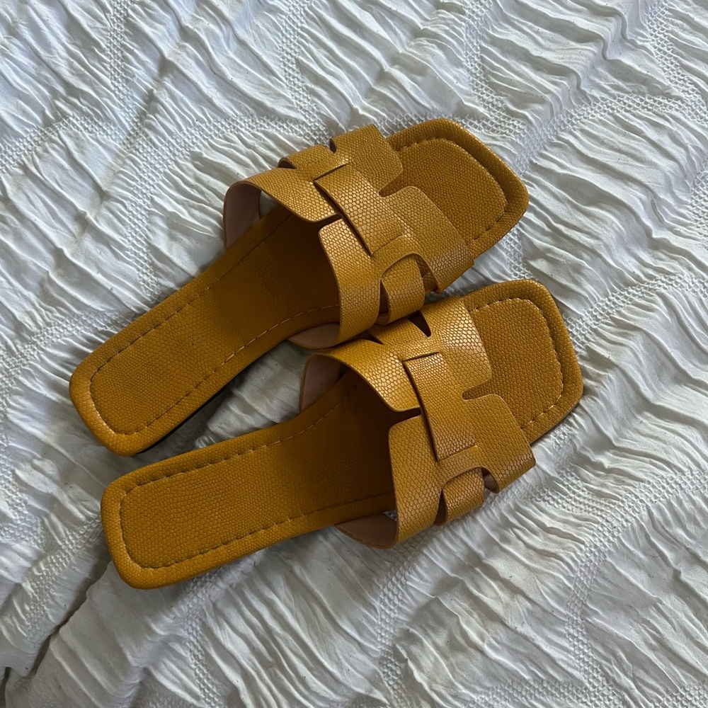 Mustard yellow sandals 9.5